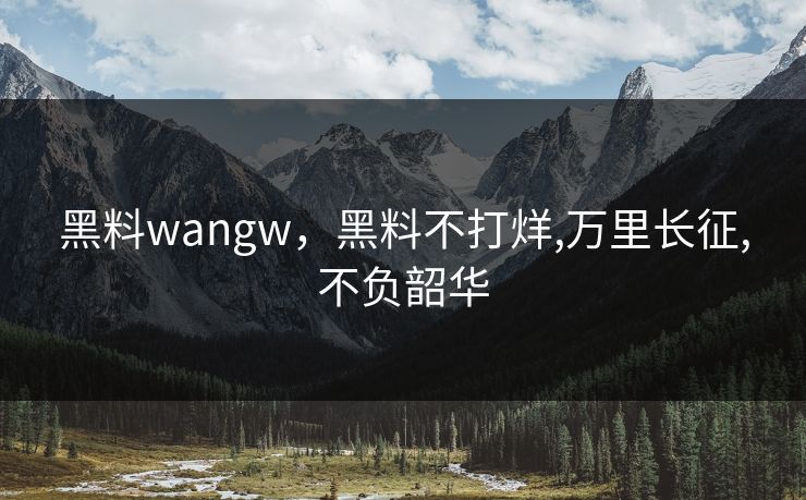 黑料wangw，黑料不打烊,万里长征,不负韶华