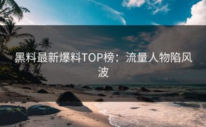 黑料最新爆料TOP榜：流量人物陷风波